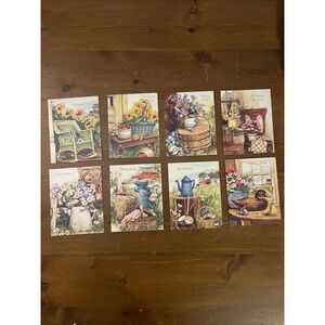 Lot of 8 vintage‎ REFLECTIONS 1986 Floral Greeting Cards